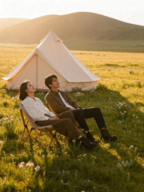 草原露营时光图片