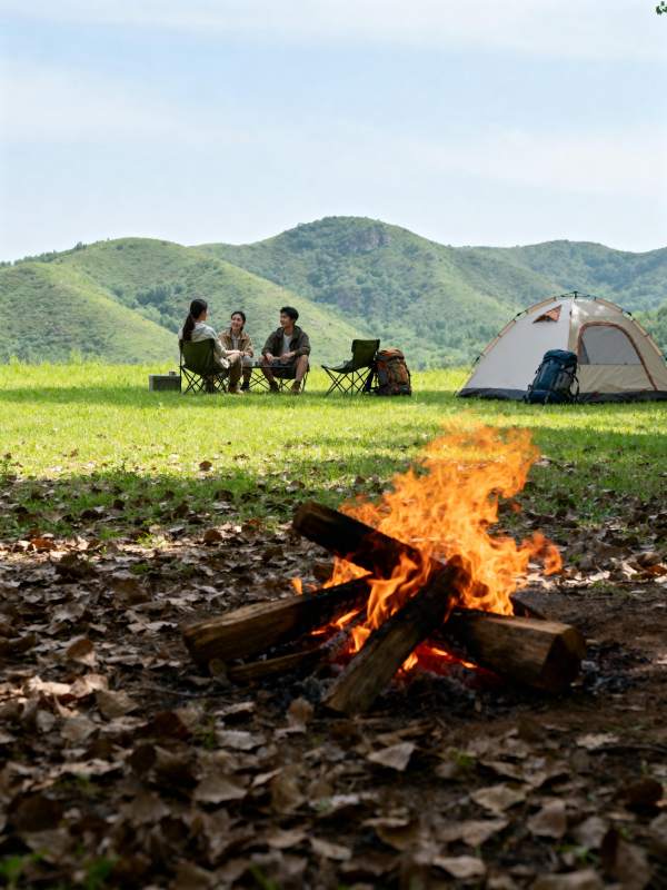 篝火旁的露营时光图片