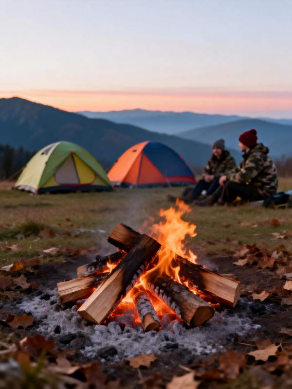 篝火旁的露营时光图片