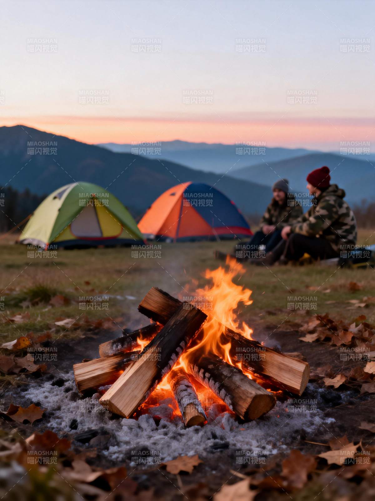 篝火旁的露营时光图片