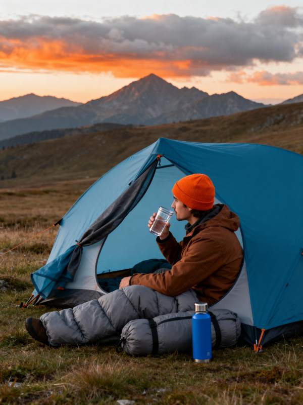 山野露营 静享夕阳图片