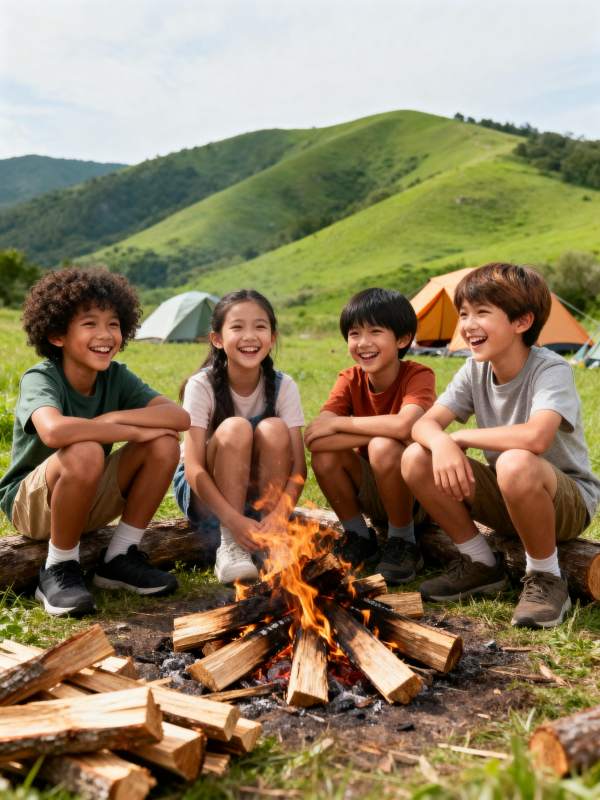 篝火旁的快乐时光图片