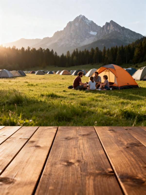 山野露营 温馨一家图片