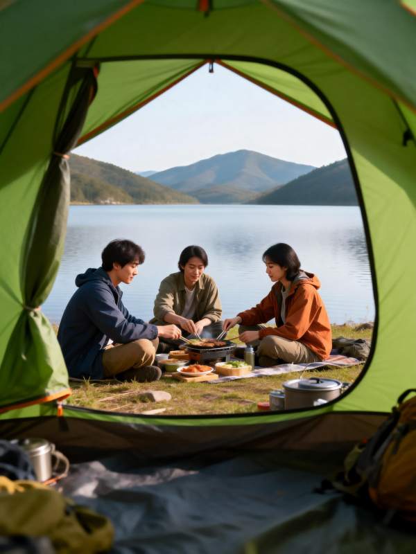 湖畔野餐时光图片