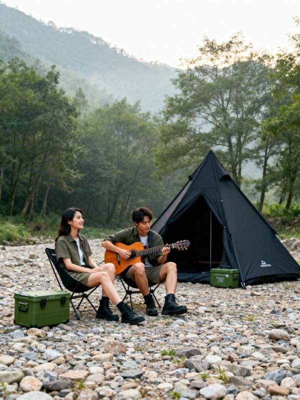 山野露营 吉他相伴图片