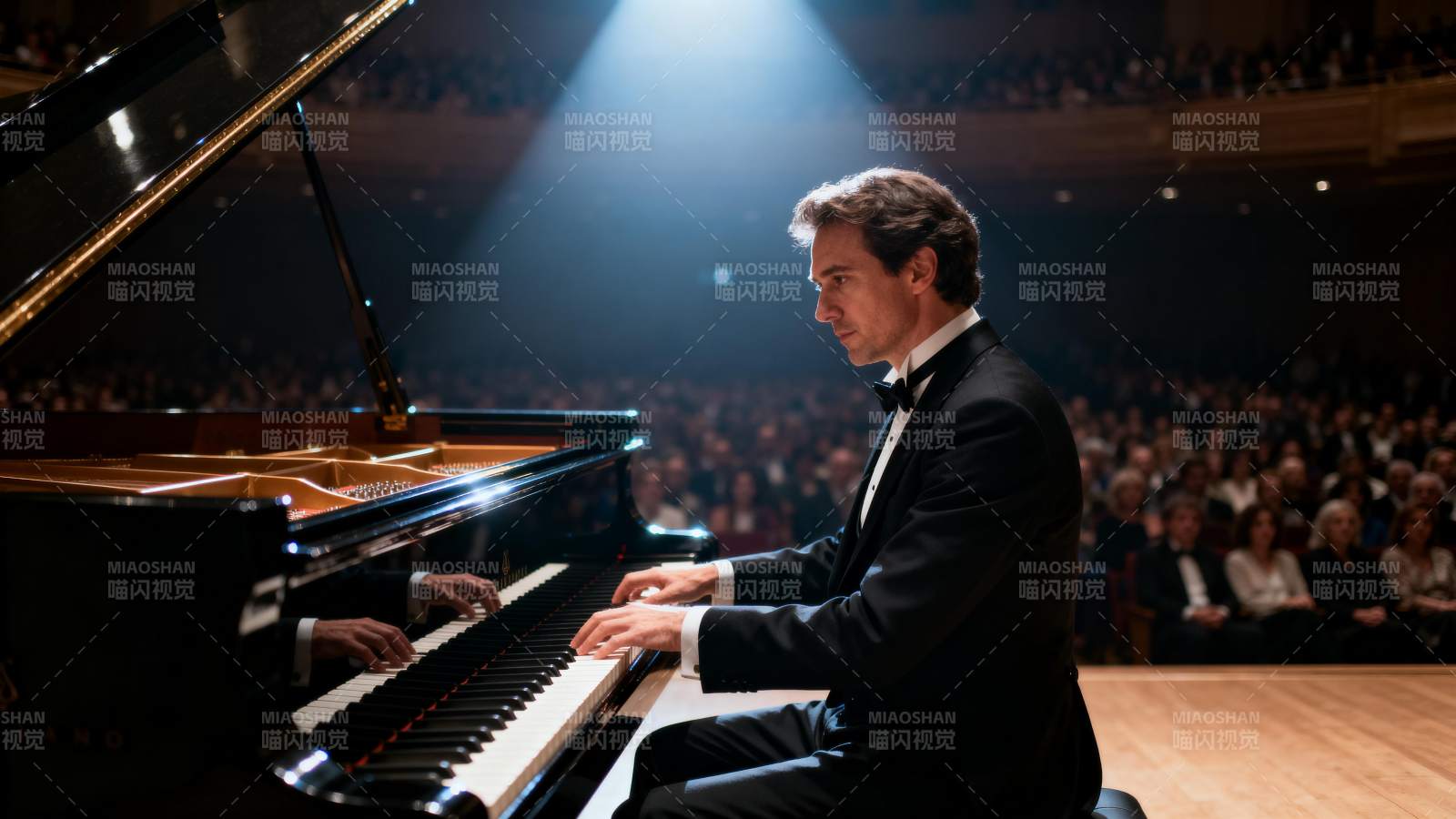 钢琴家演奏现场图片