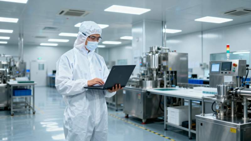 洁净室科研人员工作图片