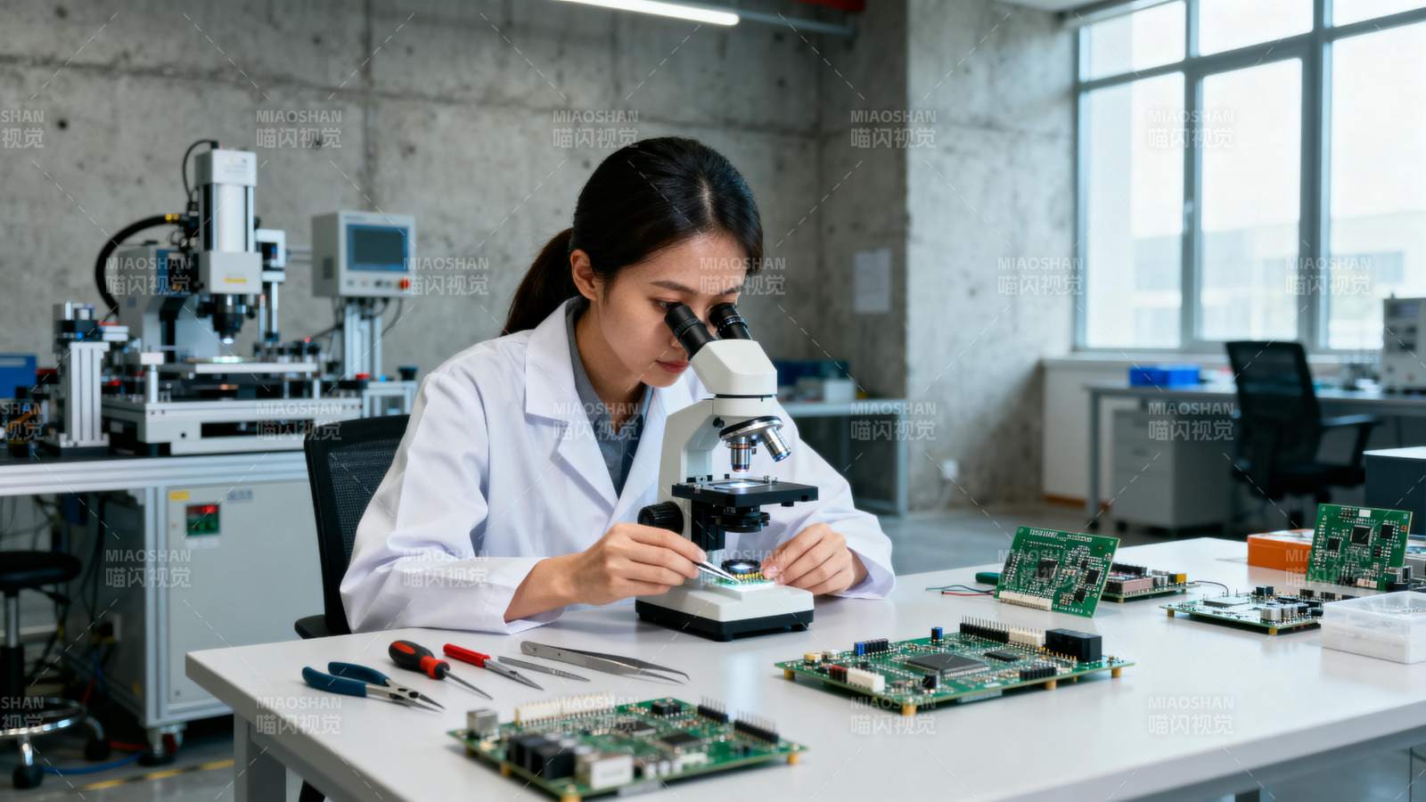 实验室中的科研人员图片