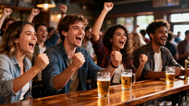 酒吧狂欢 举杯欢呼图片