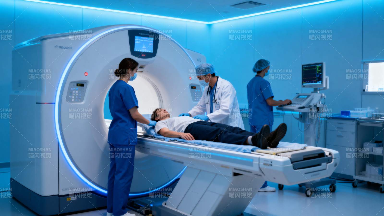 CT扫描室工作场景图片