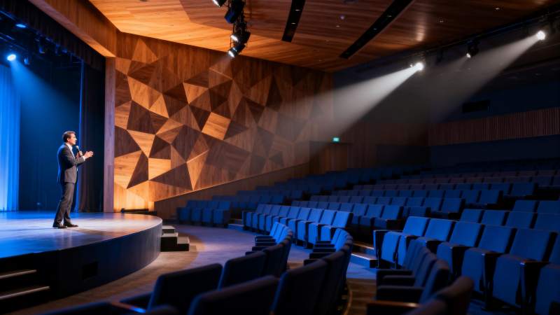 演讲者在舞台上图片