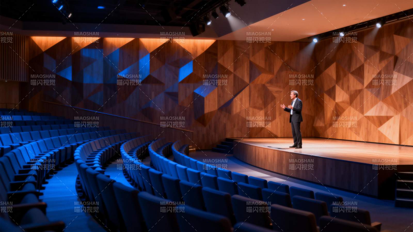 现代剧院演讲场景图片