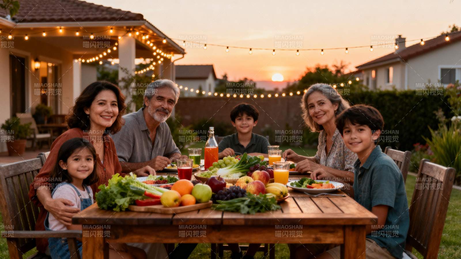 温馨家庭晚餐时光图片