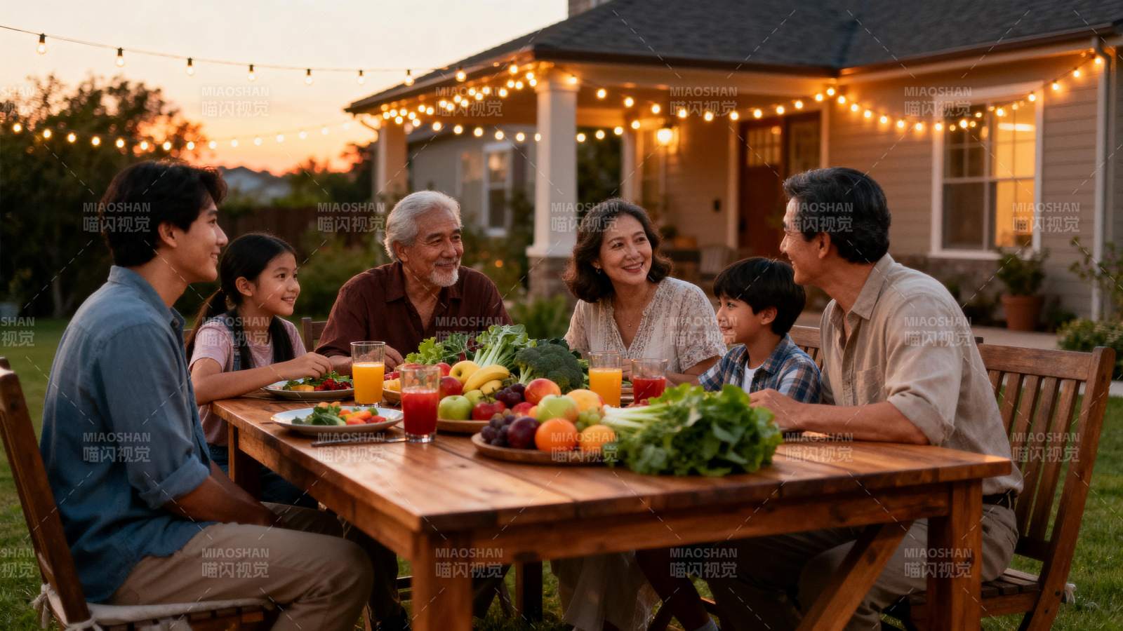 温馨家庭晚餐时光图片