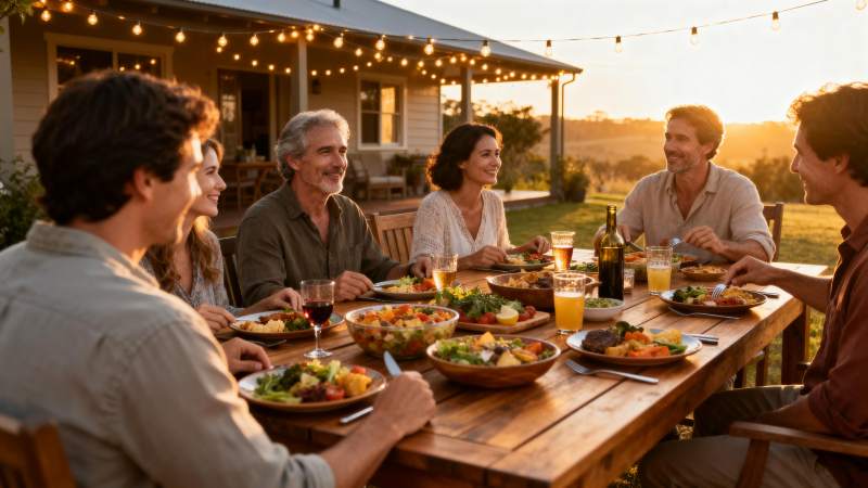 家庭晚餐温馨时光图片
