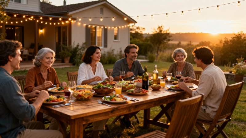 温馨家庭晚餐时光图片