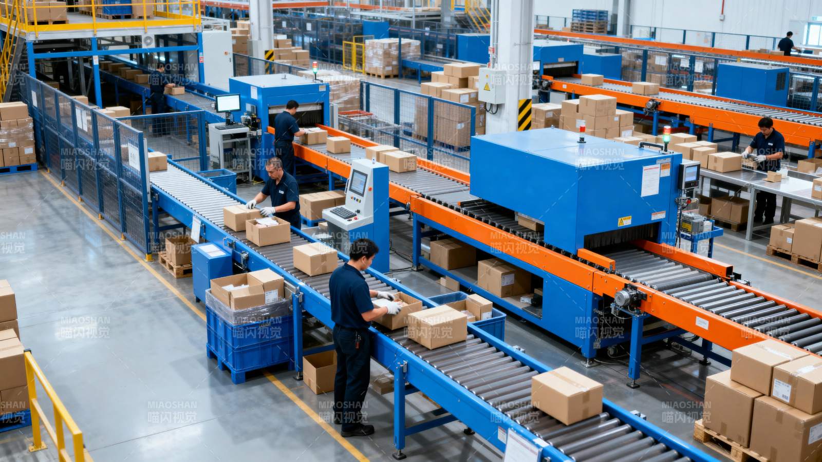 现代化物流分拣中心图片