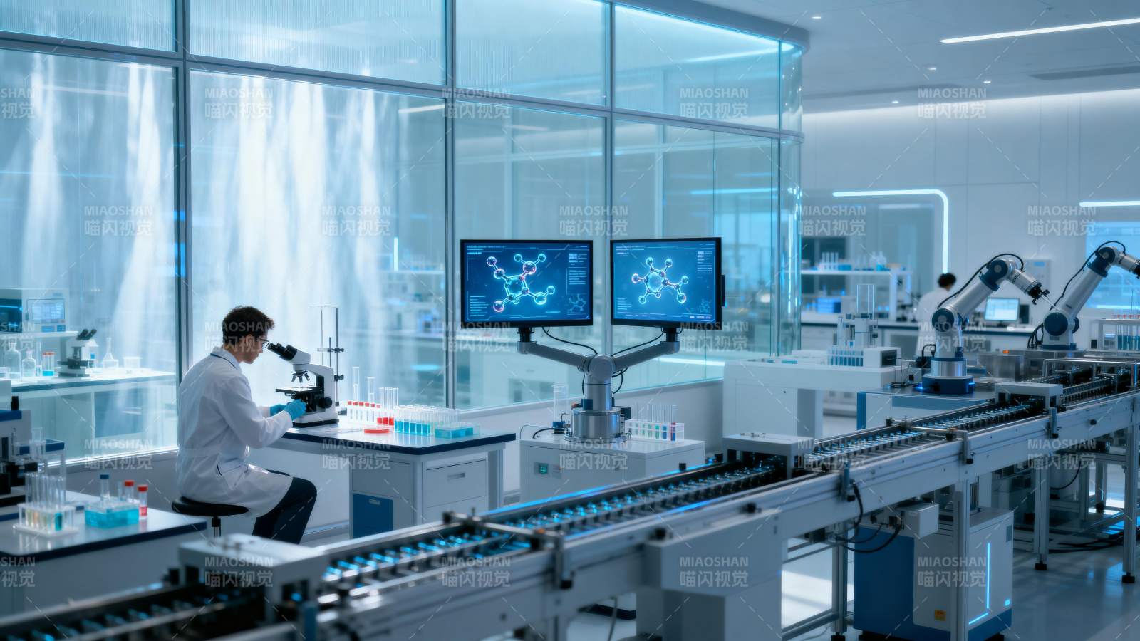 现代实验室科研场景图片