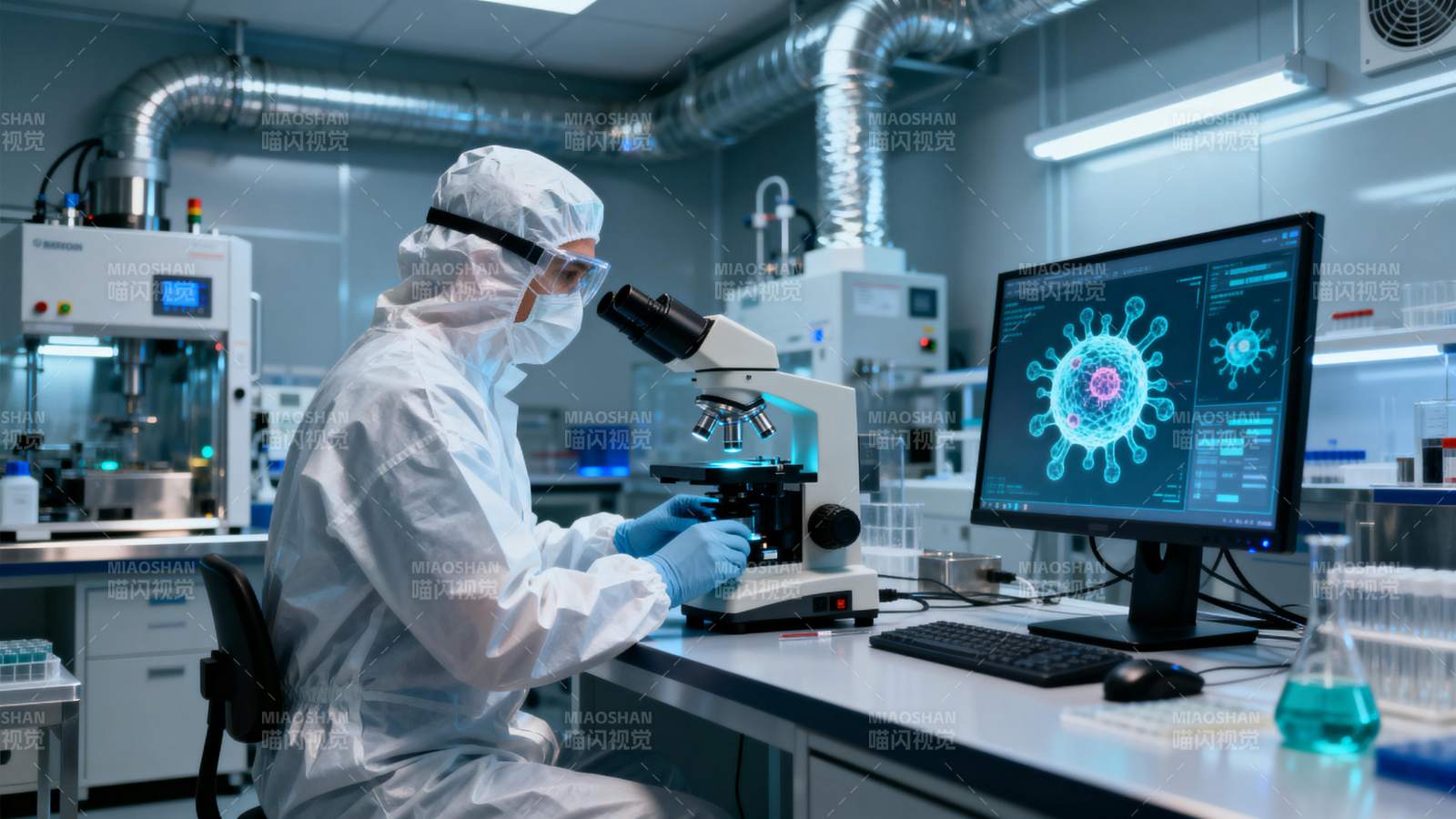 实验室科研人员工作图片