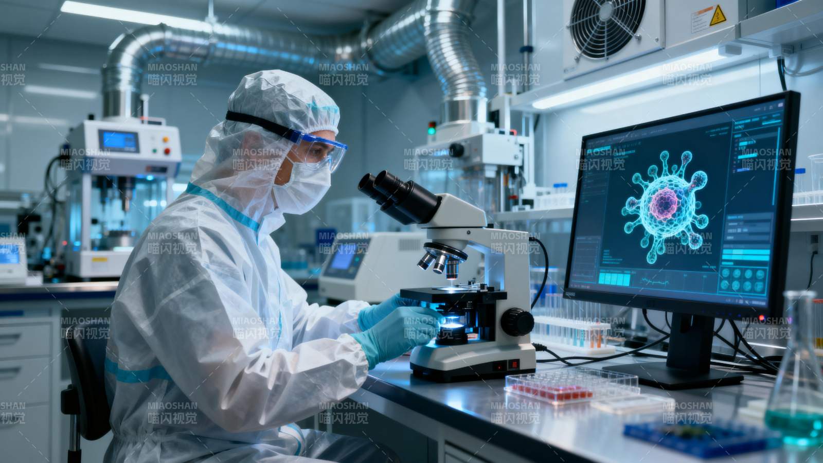 实验室科研人员工作图片