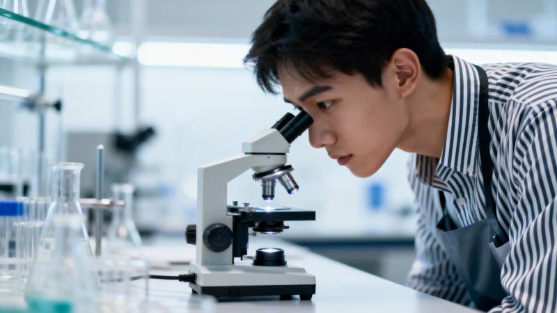 实验室显微镜观察图片