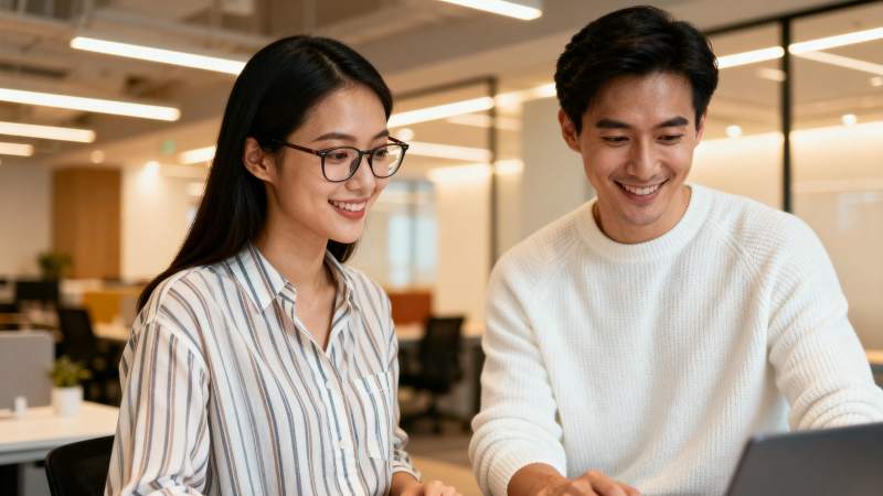 职场协作 笑容满面图片