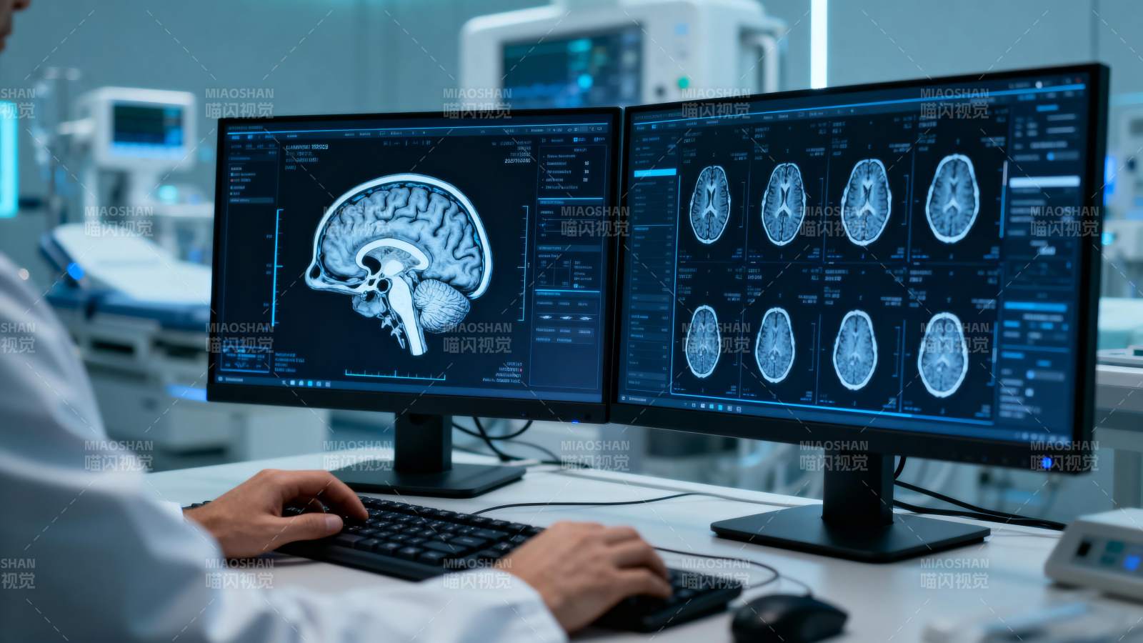 脑部扫描分析图片