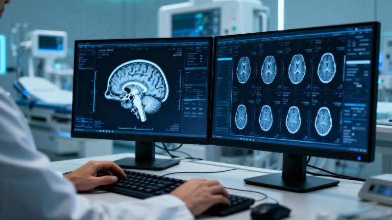 脑部扫描分析图片