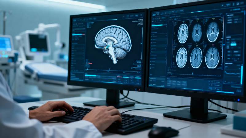 脑部扫描分析图片