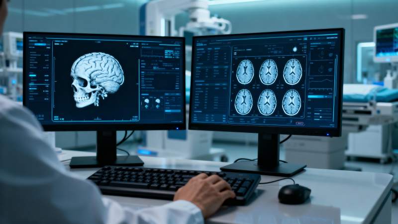 脑部扫描分析图片