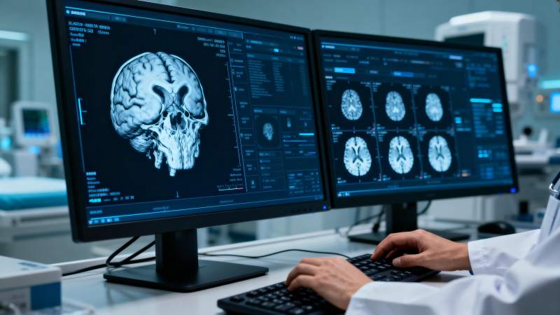 脑部扫描分析图片