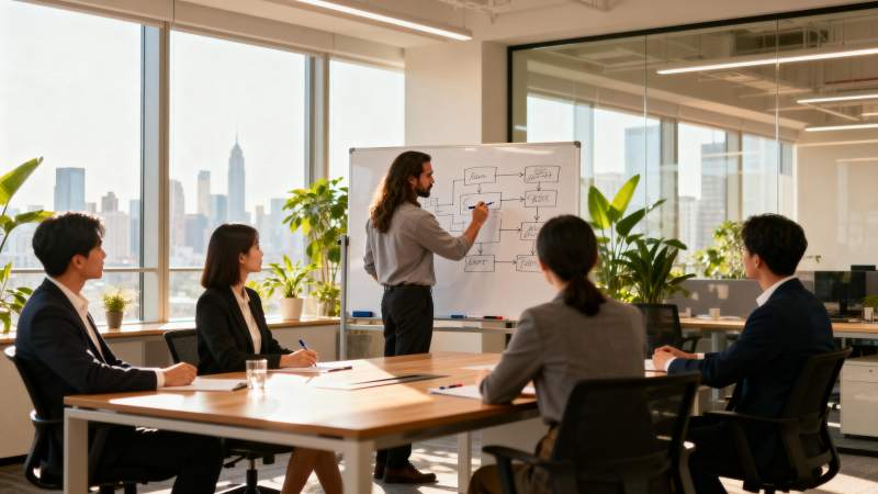 团队会议讨论中图片