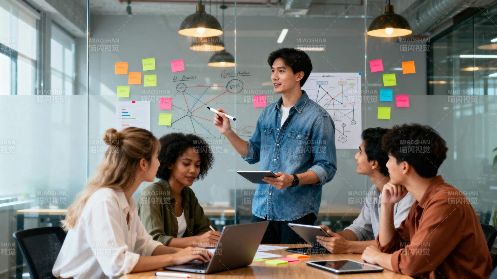 团队协作会议中图片