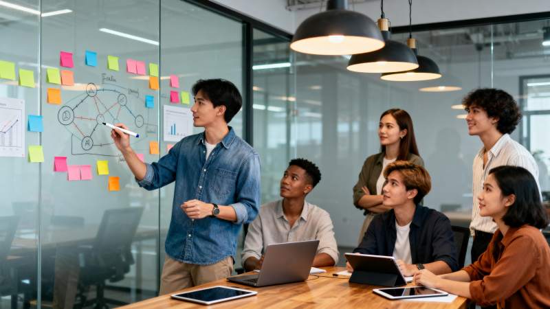 团队协作办公场景图片