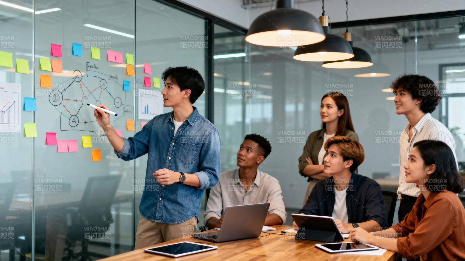 团队协作办公场景图片