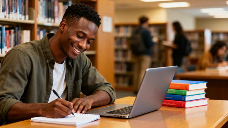 图书馆学习时光图片