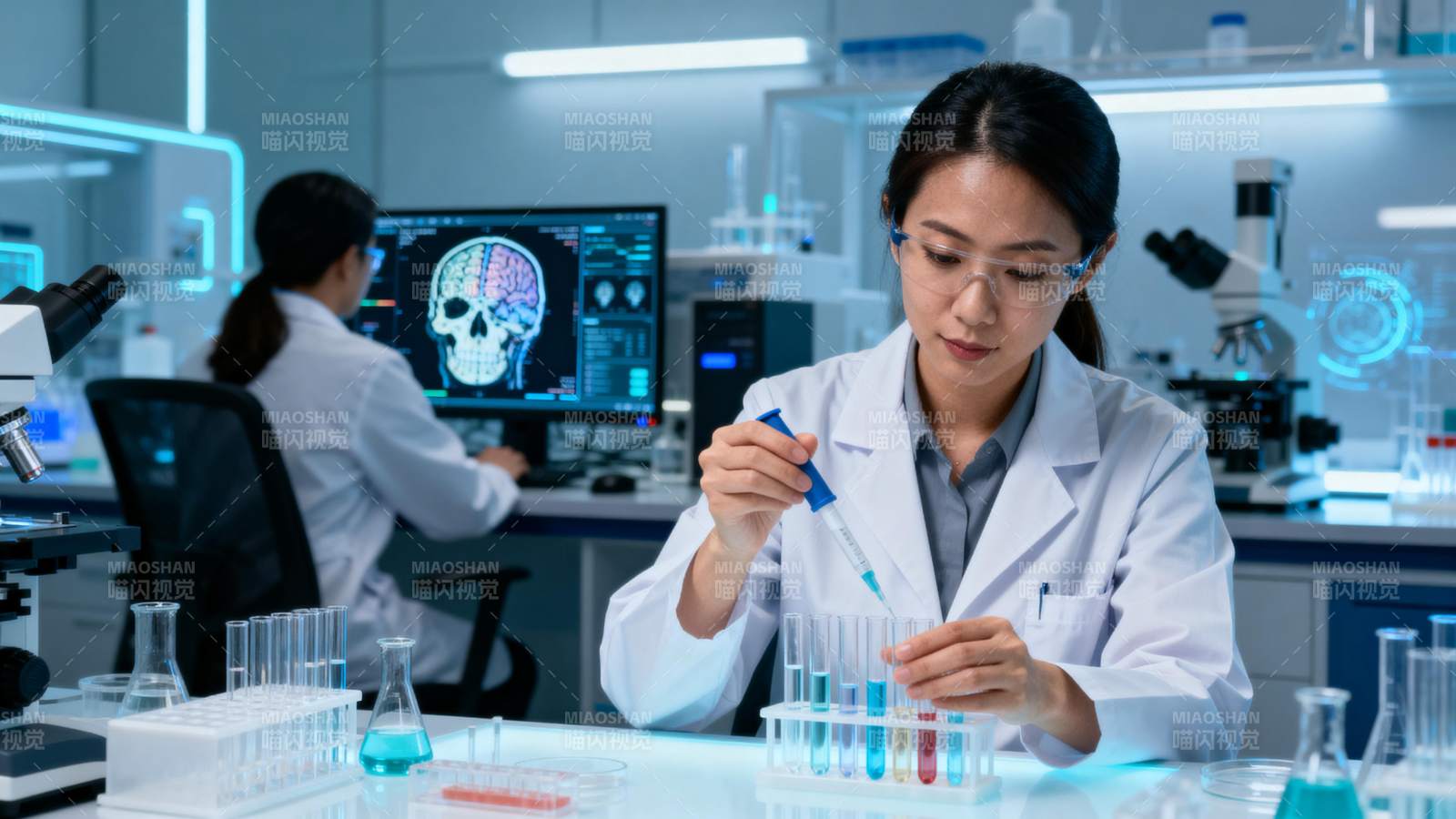 实验室科研人员工作图片