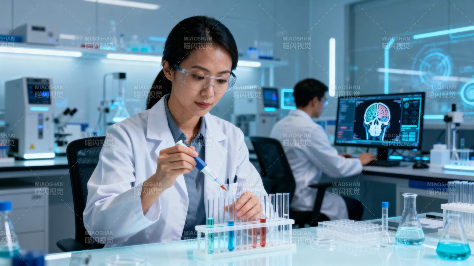 实验室科研人员工作图片