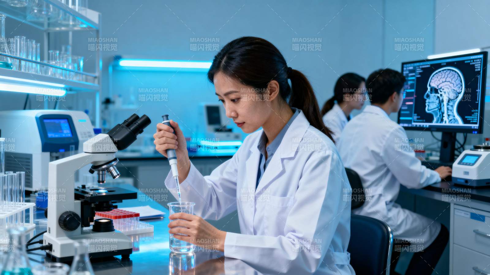 实验室科研人员工作图片