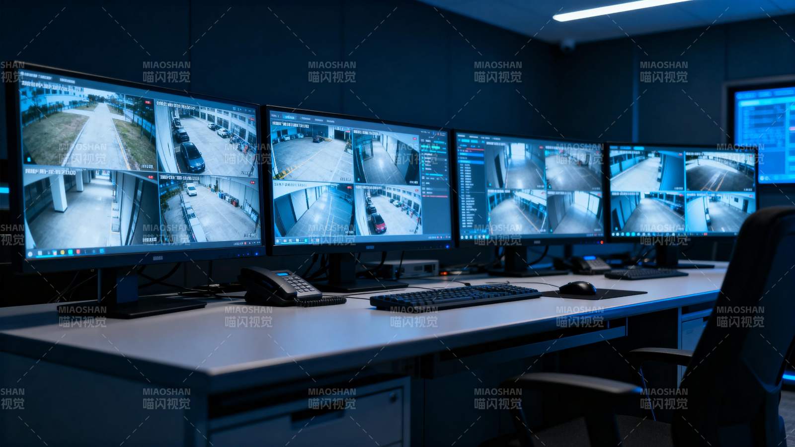 监控室全景图片