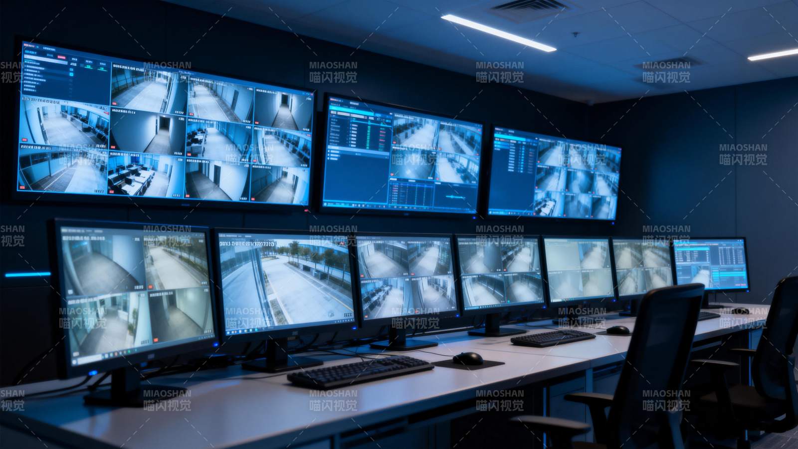 监控中心全景图片