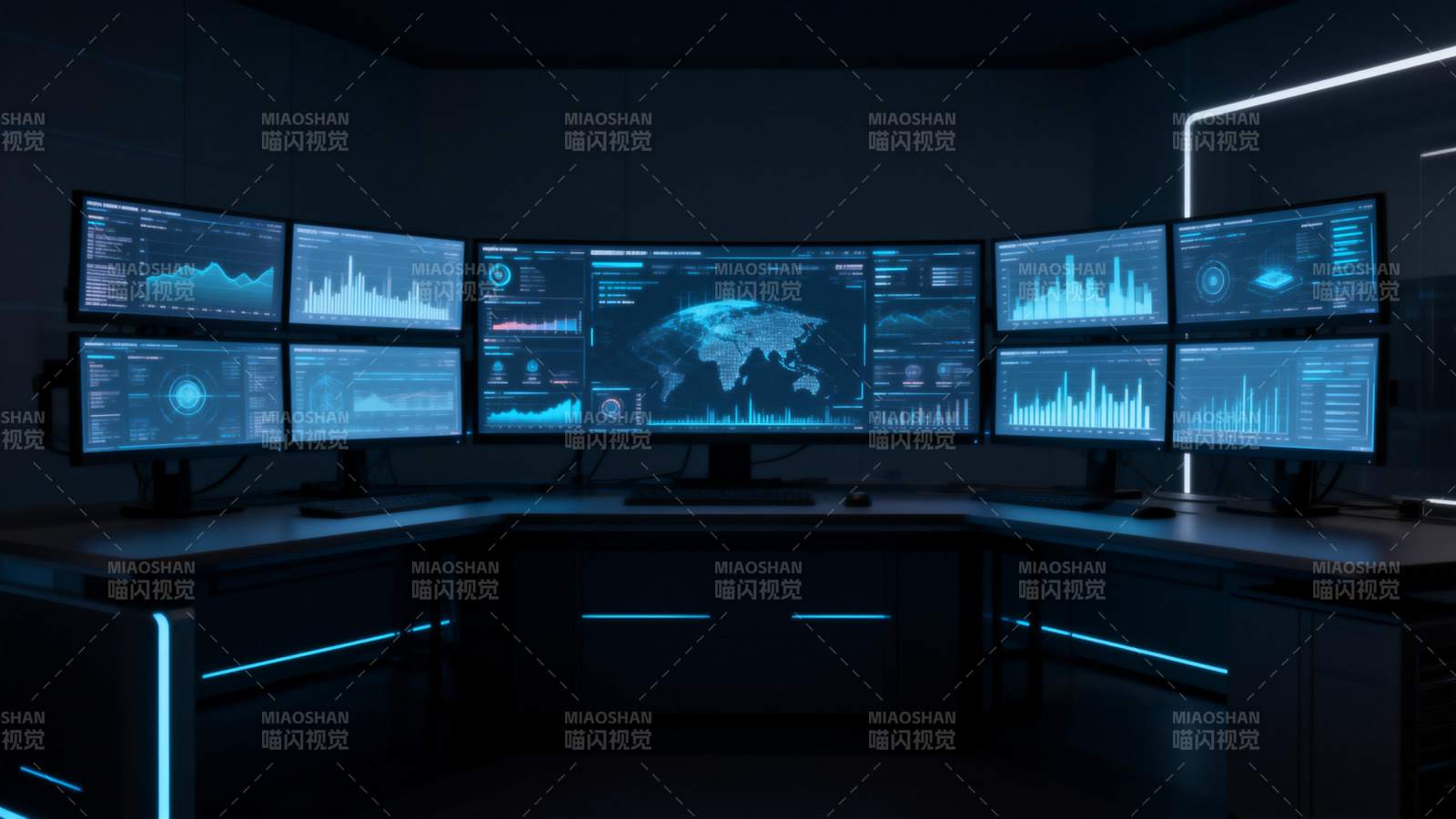 未来科技监控室图片