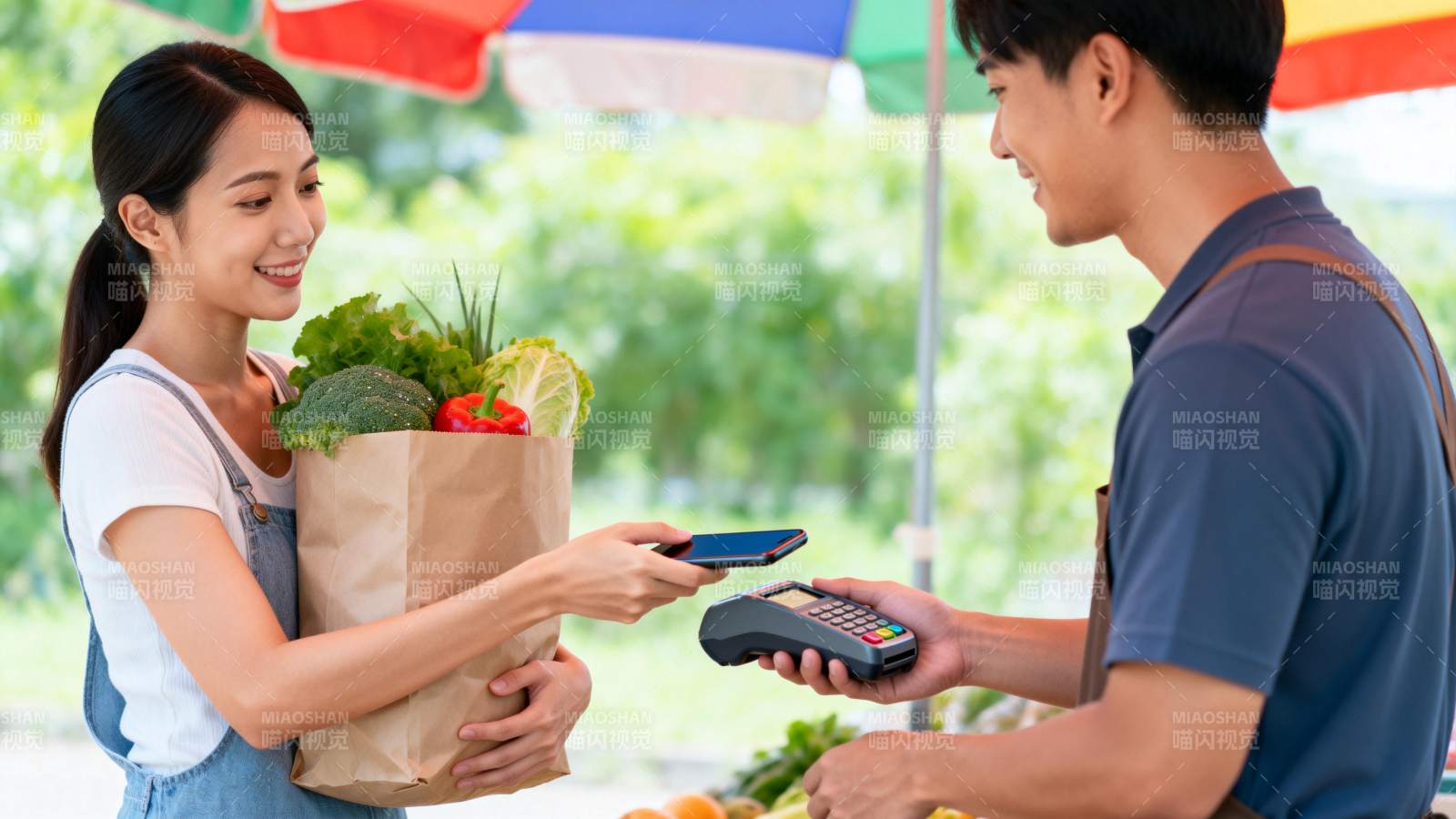 扫码支付买菜图片