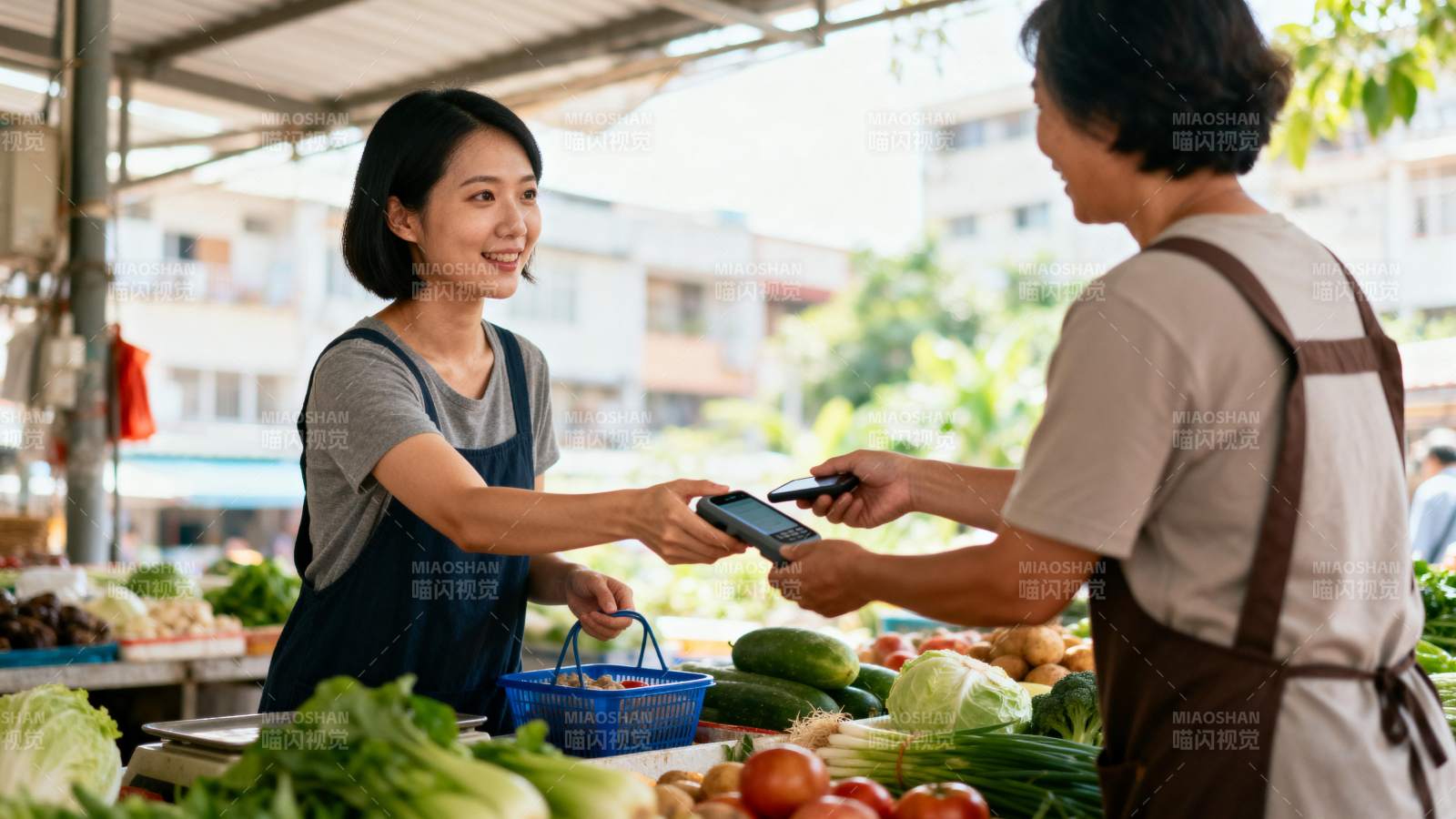 市场扫码支付图片