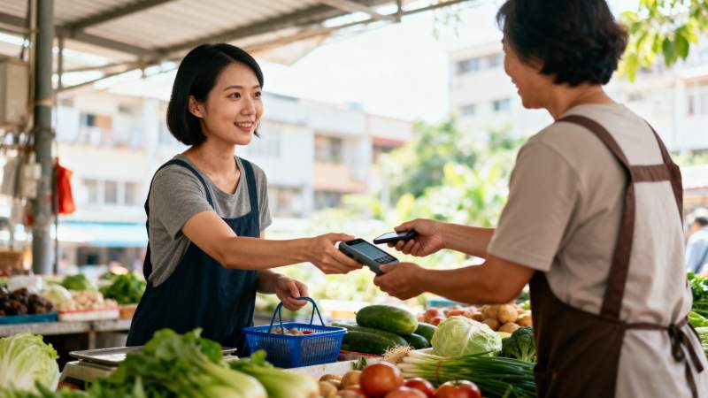 市场扫码支付图片