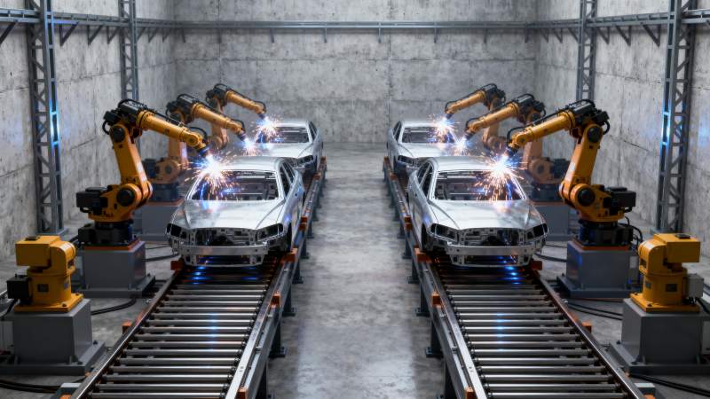智能汽车生产线图片
