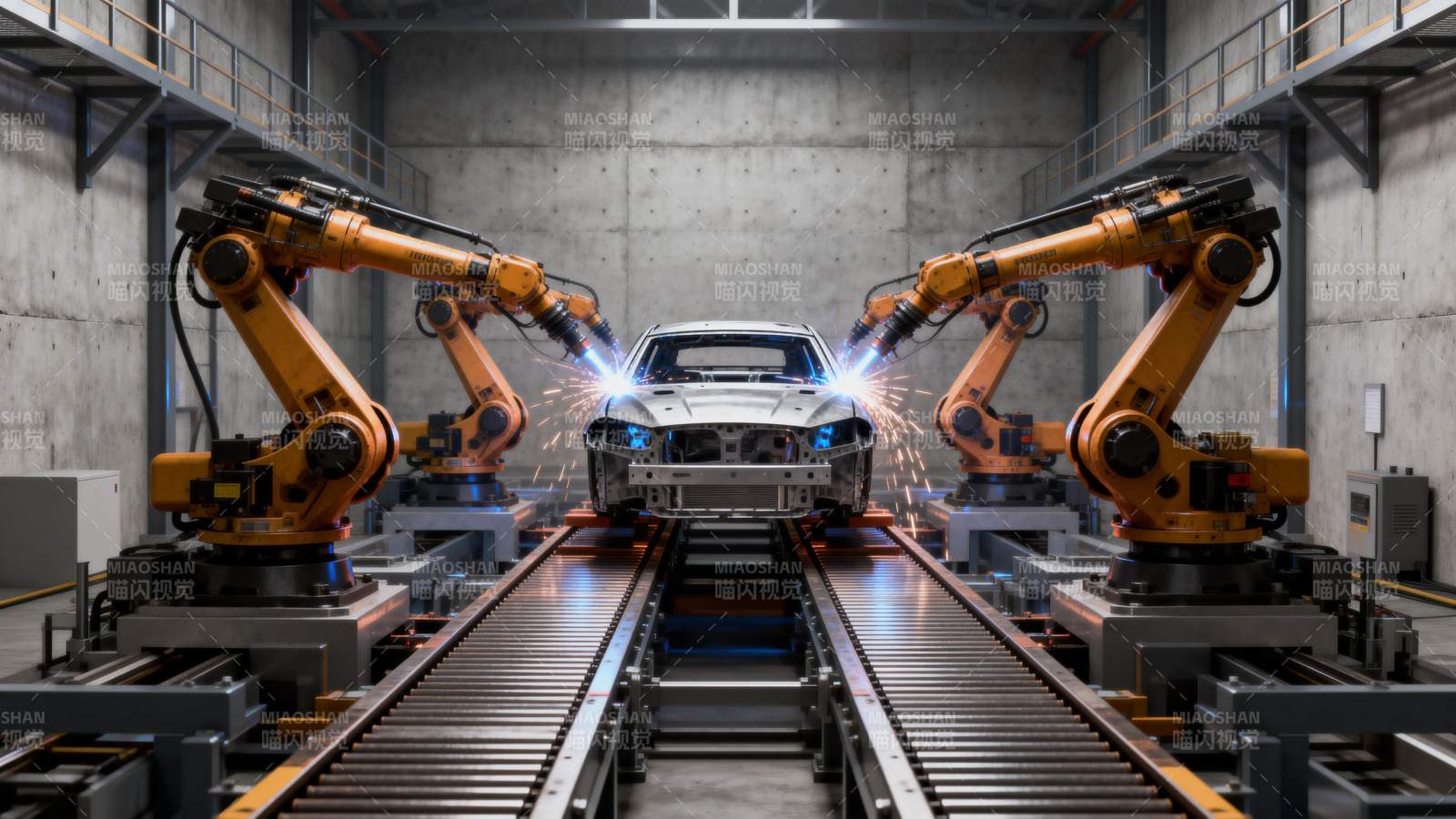 智能工厂汽车焊接图片