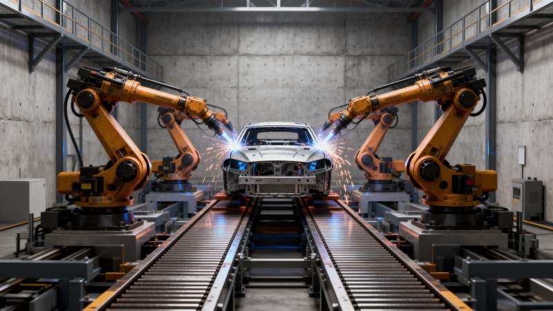 智能工厂汽车焊接图片