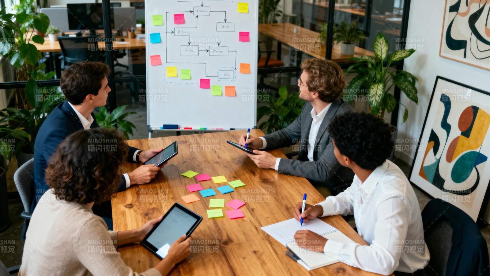 团队协作会议中图片