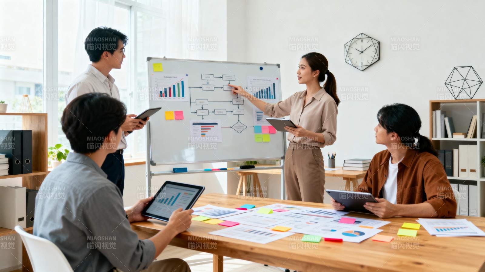 团队协作会议中图片